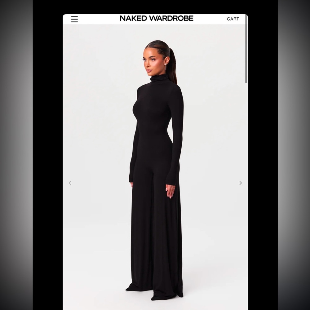 Naked Wardrobe Black Long Sleeve Jumpsuit